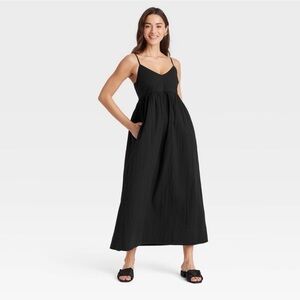 a new day Elegant Black Maxi Dress Small